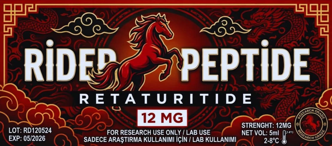 Retatrutide 12 mg etiket tasarımı